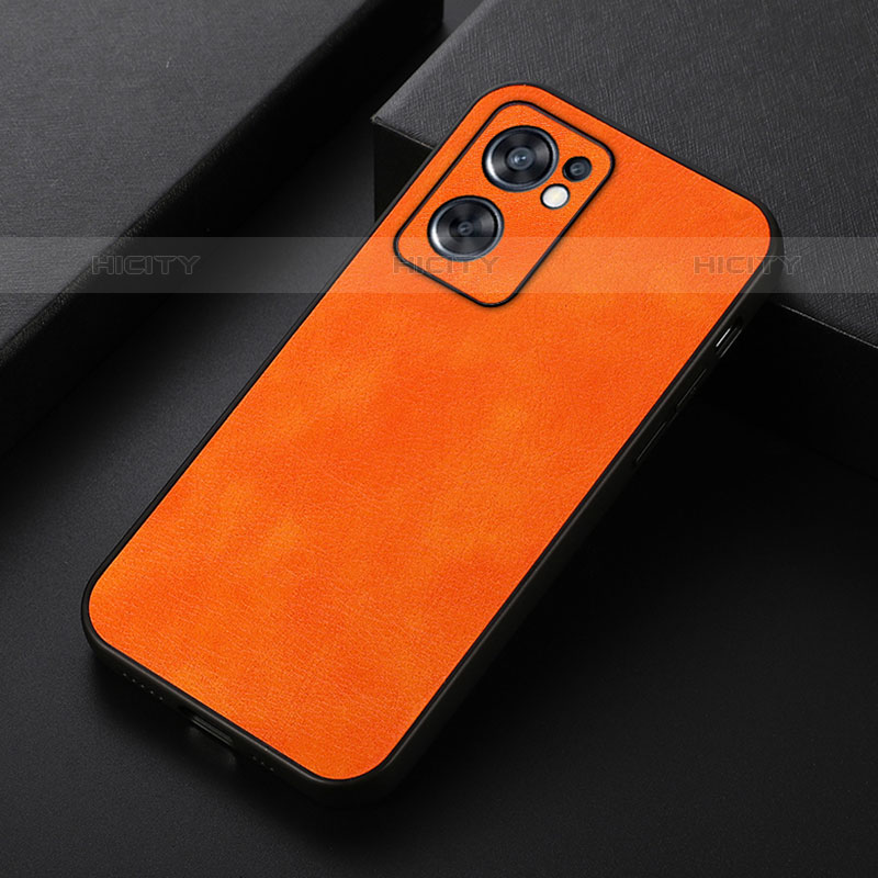 Handyhülle Hülle Luxus Leder Schutzhülle B06H für Oppo Reno7 SE 5G Orange