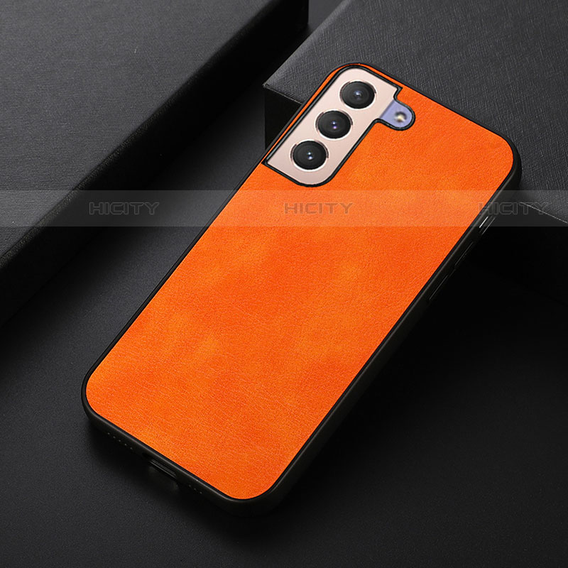 Handyhülle Hülle Luxus Leder Schutzhülle B06H für Samsung Galaxy S21 5G Orange Plus