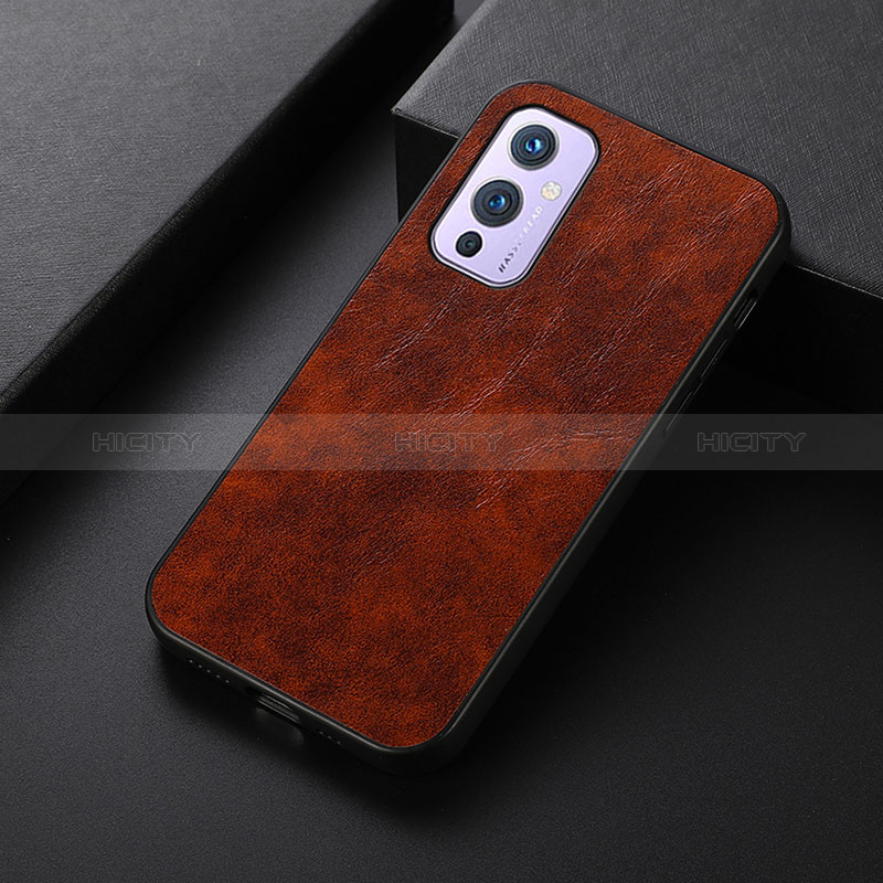 Handyhülle Hülle Luxus Leder Schutzhülle B07H für OnePlus 9 5G Hellbraun