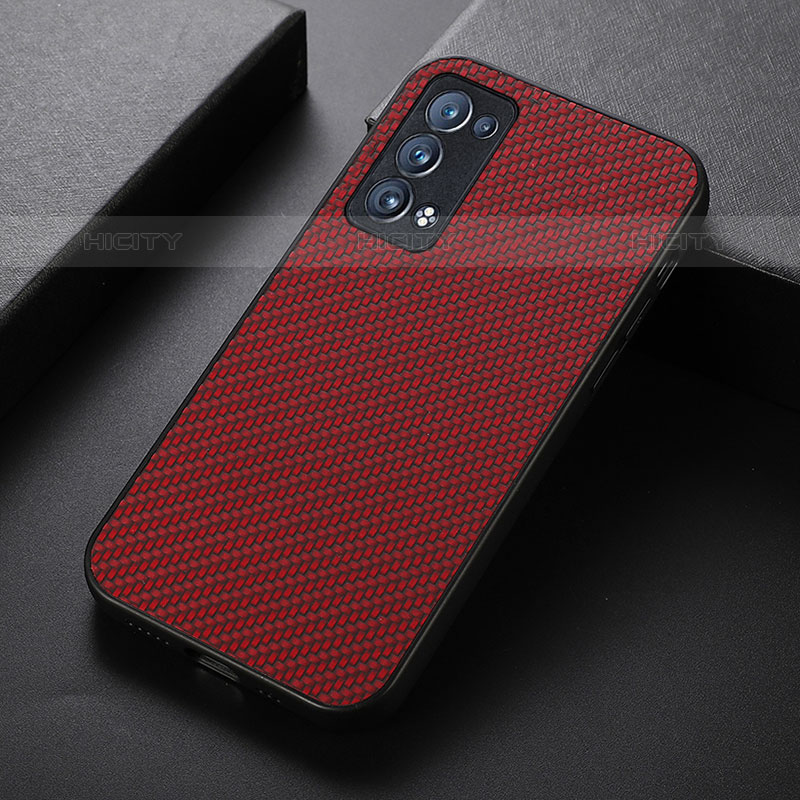 Handyhülle Hülle Luxus Leder Schutzhülle B07H für Oppo Reno6 Pro 5G Rot Plus