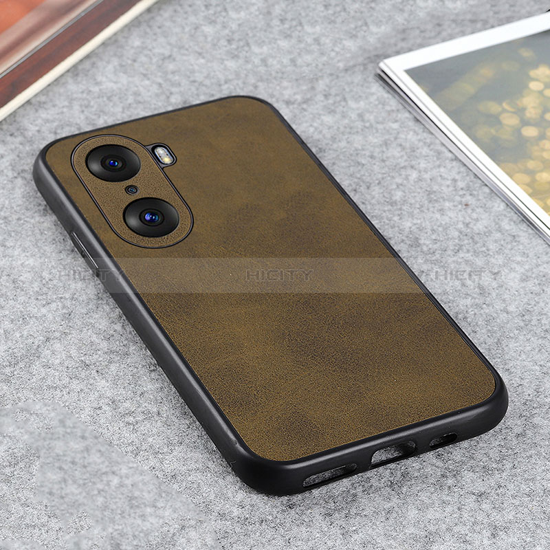 Handyhülle Hülle Luxus Leder Schutzhülle B08H für Huawei Honor 60 Pro 5G Grün