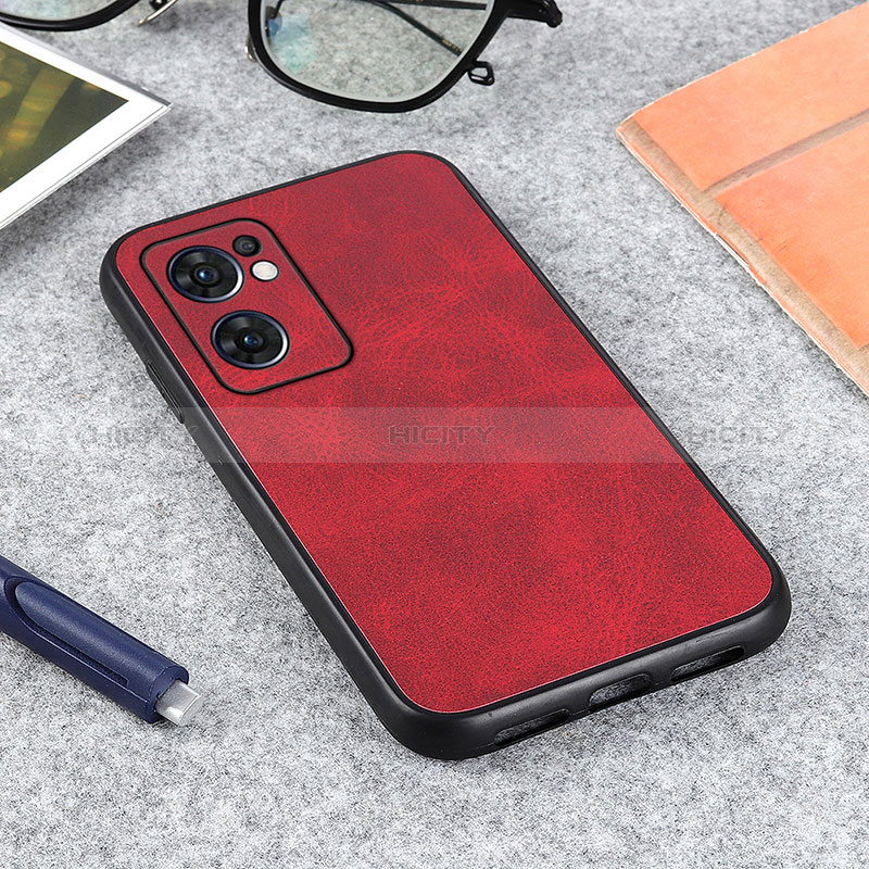 Handyhülle Hülle Luxus Leder Schutzhülle B08H für Oppo Find X5 Lite 5G Rot Plus
