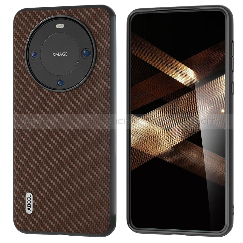 Handyhülle Hülle Luxus Leder Schutzhülle BH3 für Huawei Mate 60 Pro Braun Plus