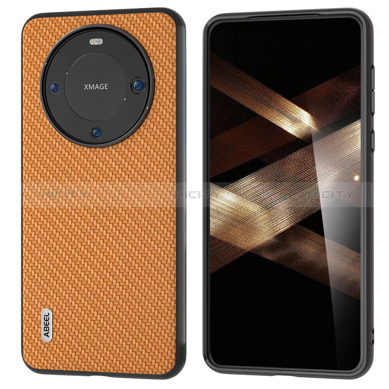 Handyhülle Hülle Luxus Leder Schutzhülle BH3 für Huawei Mate 60 Pro Hellbraun