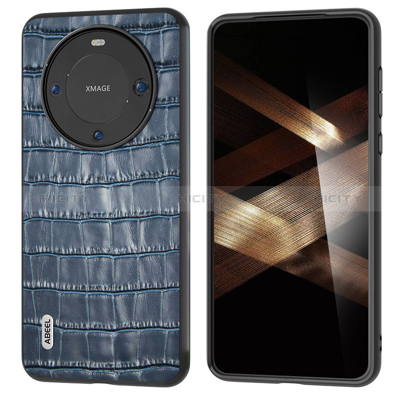 Handyhülle Hülle Luxus Leder Schutzhülle BH4 für Huawei Mate 60 Blau Plus