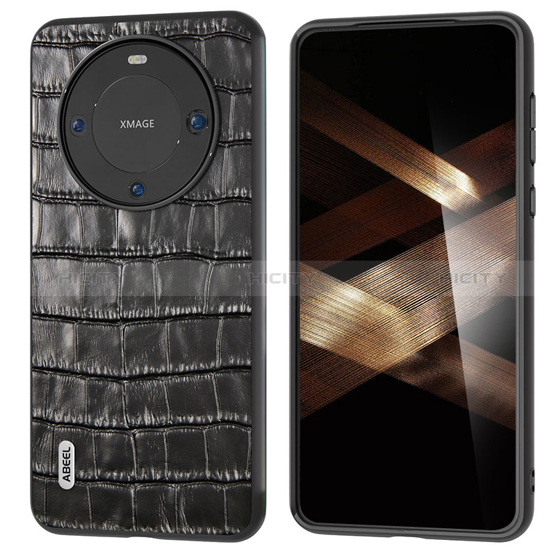 Handyhülle Hülle Luxus Leder Schutzhülle BH4 für Huawei Mate 60 Pro+ Plus Schwarz