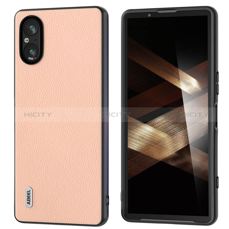 Handyhülle Hülle Luxus Leder Schutzhülle BH4 für Sony Xperia 5 V Rosa Plus