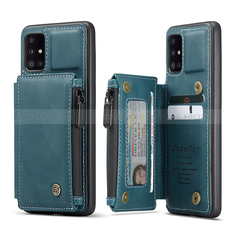 Handyhülle Hülle Luxus Leder Schutzhülle C01S für Samsung Galaxy M40S Blau