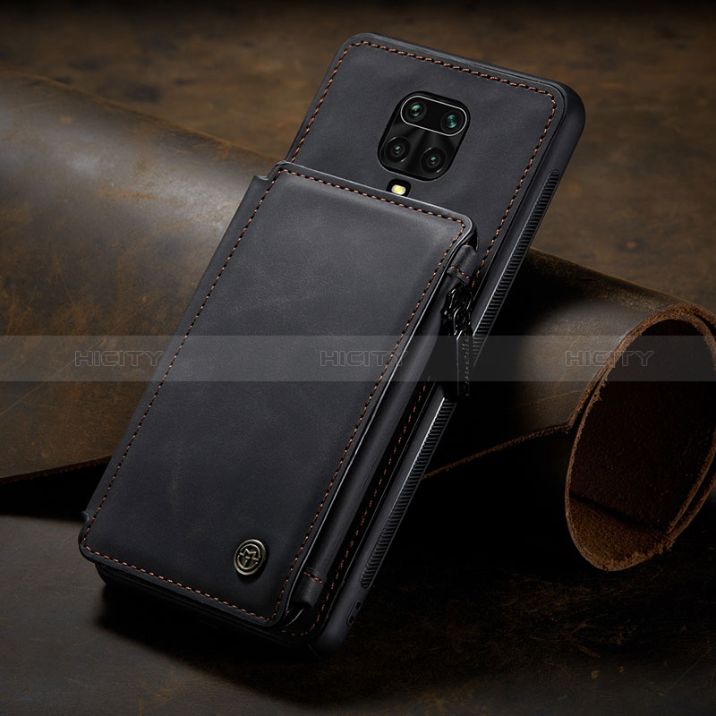 Handyhülle Hülle Luxus Leder Schutzhülle C02S für Xiaomi Redmi Note 9S Schwarz Plus