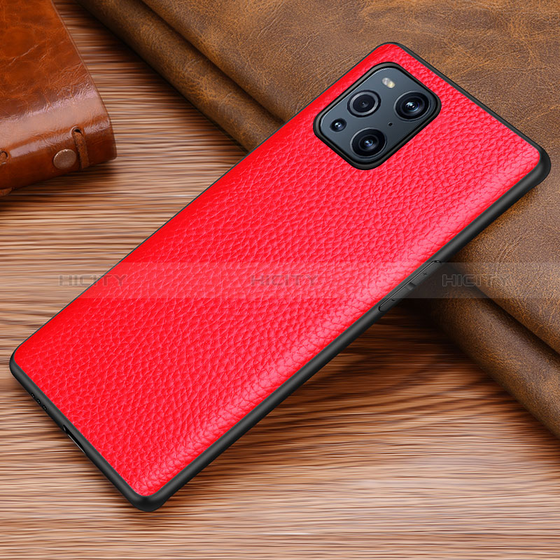 Handyhülle Hülle Luxus Leder Schutzhülle DL1 für Oppo Find X3 5G Rot Plus