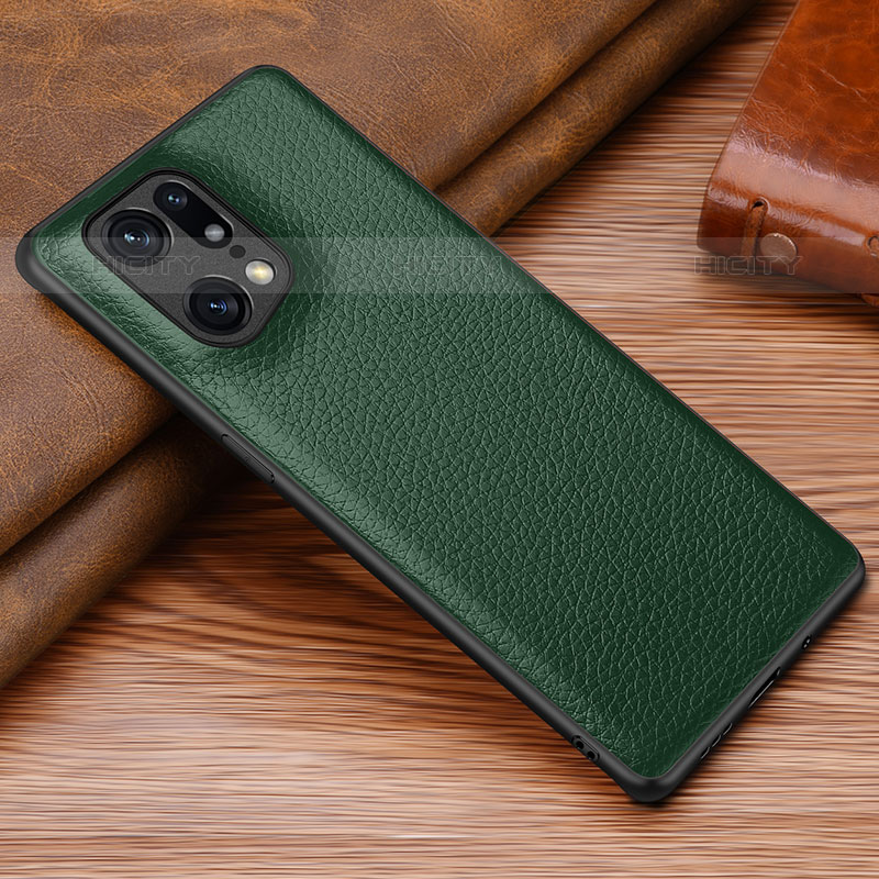 Handyhülle Hülle Luxus Leder Schutzhülle DL1 für Oppo Find X5 Pro 5G Grün Plus