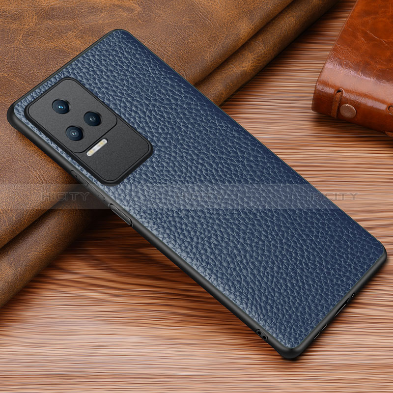 Handyhülle Hülle Luxus Leder Schutzhülle DL1 für Xiaomi Poco F4 5G Blau
