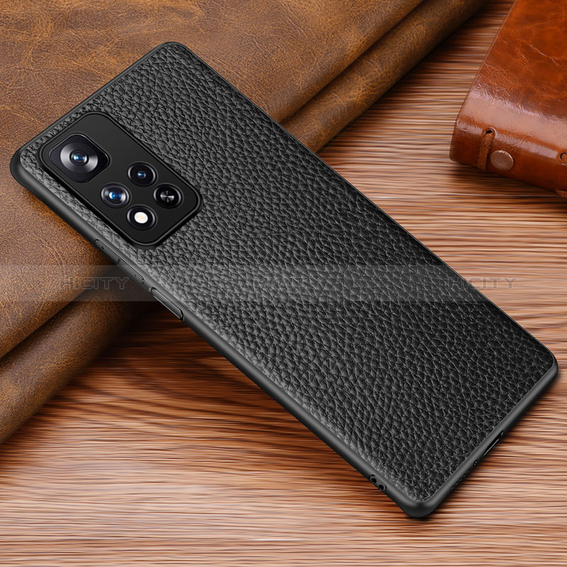 Handyhülle Hülle Luxus Leder Schutzhülle DL1 für Xiaomi Redmi Note 11 Pro+ Plus 5G Schwarz Plus