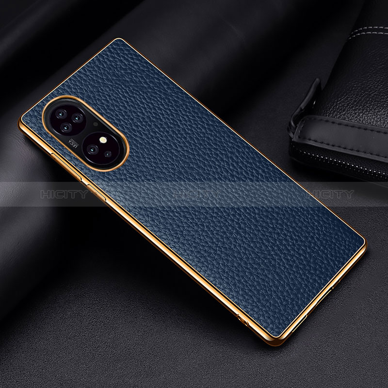 Handyhülle Hülle Luxus Leder Schutzhülle DL2 für Huawei P50 Blau