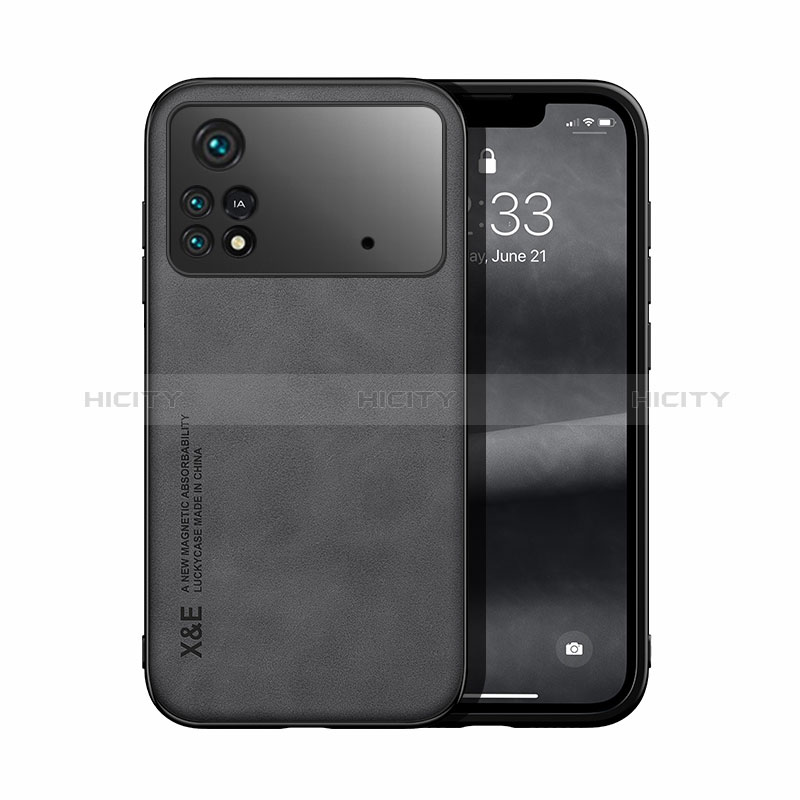 Handyhülle Hülle Luxus Leder Schutzhülle DY1 für Xiaomi Poco M4 Pro 4G Schwarz