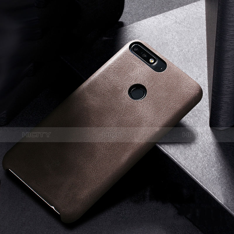 Handyhülle Hülle Luxus Leder Schutzhülle für Huawei Enjoy 8 Braun