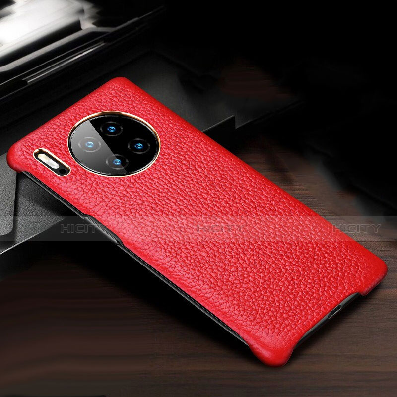 Handyhülle Hülle Luxus Leder Schutzhülle für Huawei Mate 30 5G Rot Plus