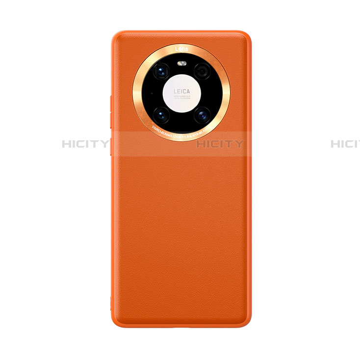 Handyhülle Hülle Luxus Leder Schutzhülle für Huawei Mate 40 Pro Orange