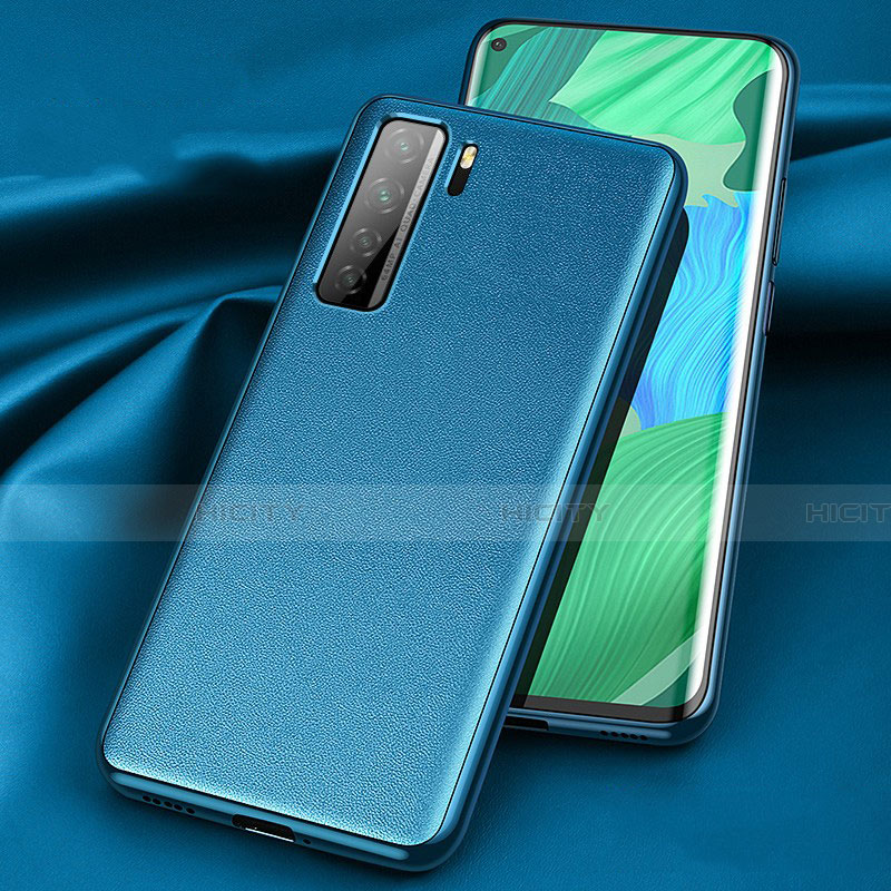 Handyhülle Hülle Luxus Leder Schutzhülle für Huawei Nova 7 SE 5G Blau Plus