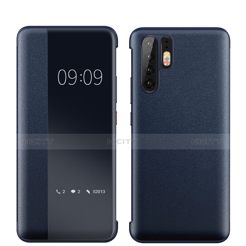 Handyhülle Hülle Luxus Leder Schutzhülle für Huawei P30 Pro Blau Plus