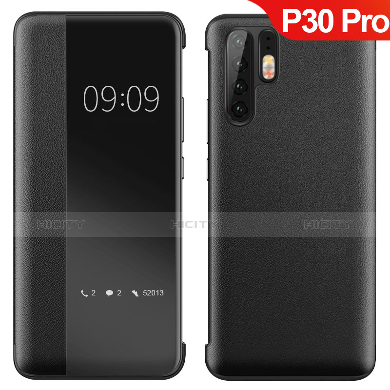 Handyhülle Hülle Luxus Leder Schutzhülle für Huawei P30 Pro New Edition Schwarz