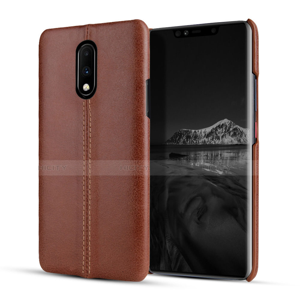 Handyhülle Hülle Luxus Leder Schutzhülle für OnePlus 7 Braun