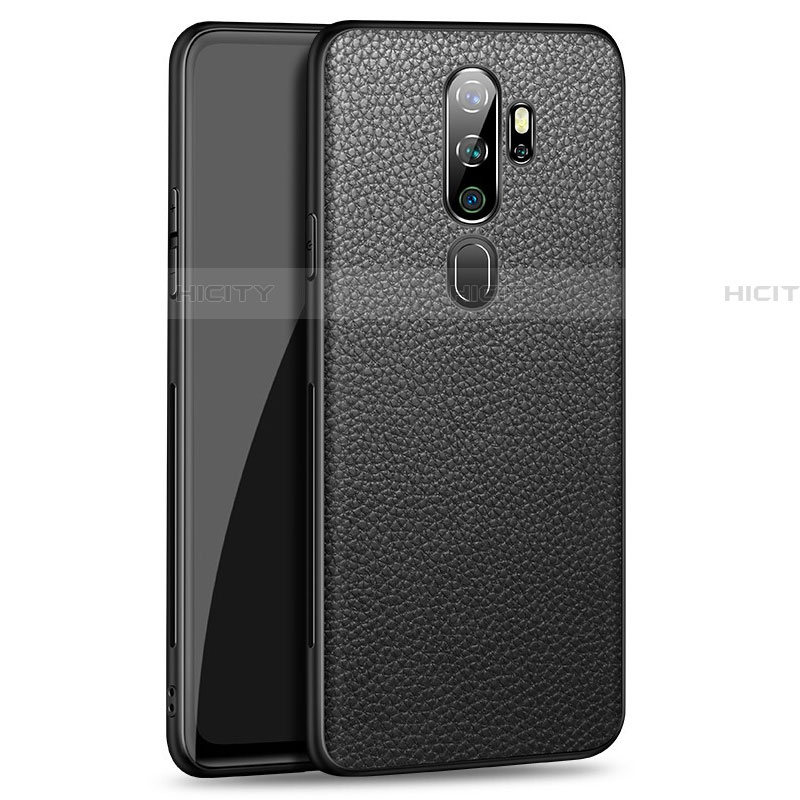 Handyhülle Hülle Luxus Leder Schutzhülle für Oppo A11X Schwarz Plus