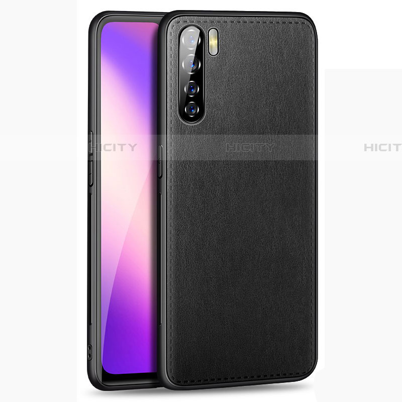 Handyhülle Hülle Luxus Leder Schutzhülle für Oppo A91 Schwarz