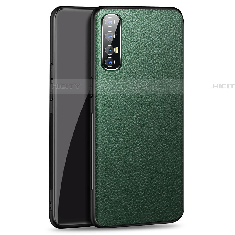 Handyhülle Hülle Luxus Leder Schutzhülle für Oppo Reno3 Pro Grün