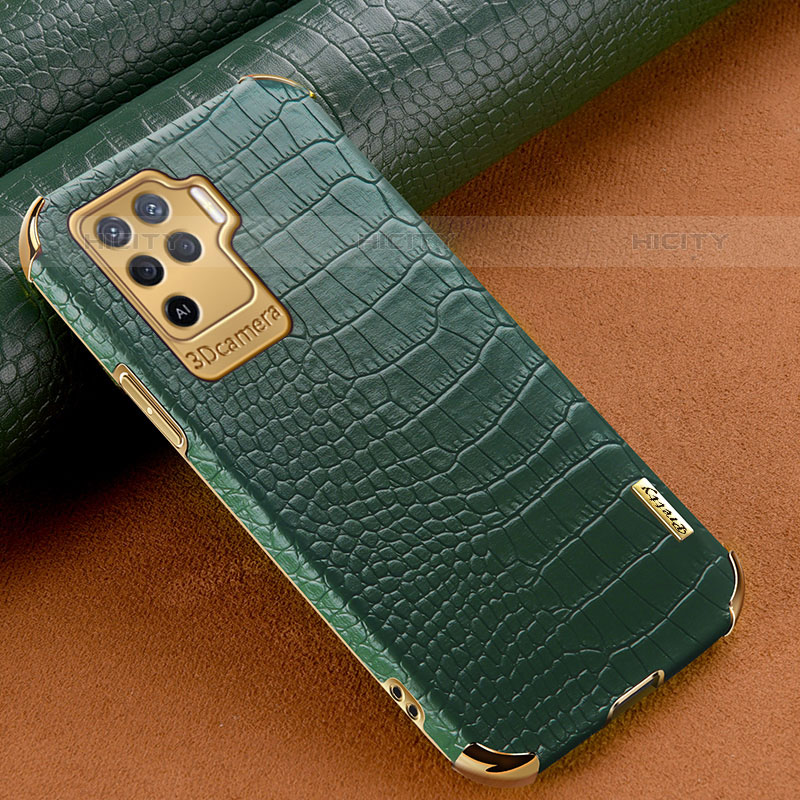 Handyhülle Hülle Luxus Leder Schutzhülle für Oppo Reno5 F Grün