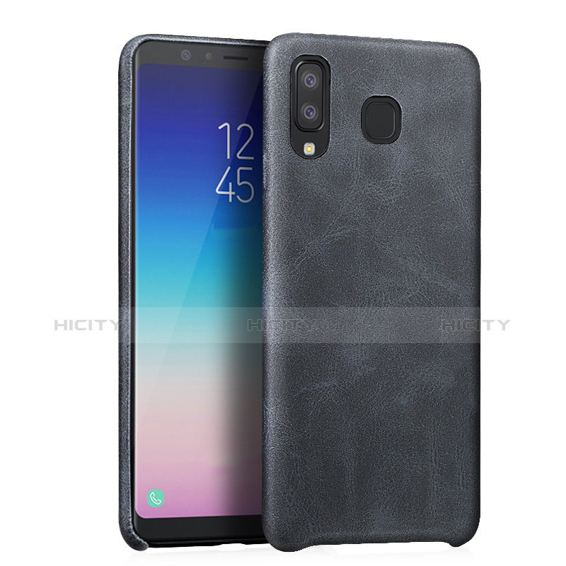 Handyhülle Hülle Luxus Leder Schutzhülle für Samsung Galaxy A9 Star SM-G8850 Schwarz