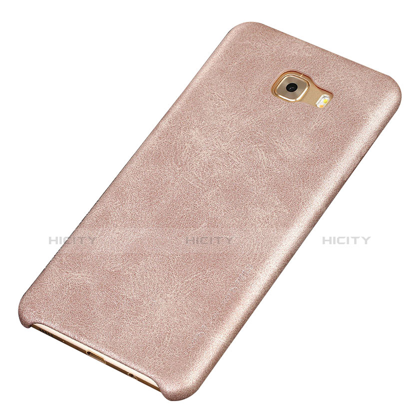 Handyhülle Hülle Luxus Leder Schutzhülle für Samsung Galaxy C9 Pro C9000 Gold