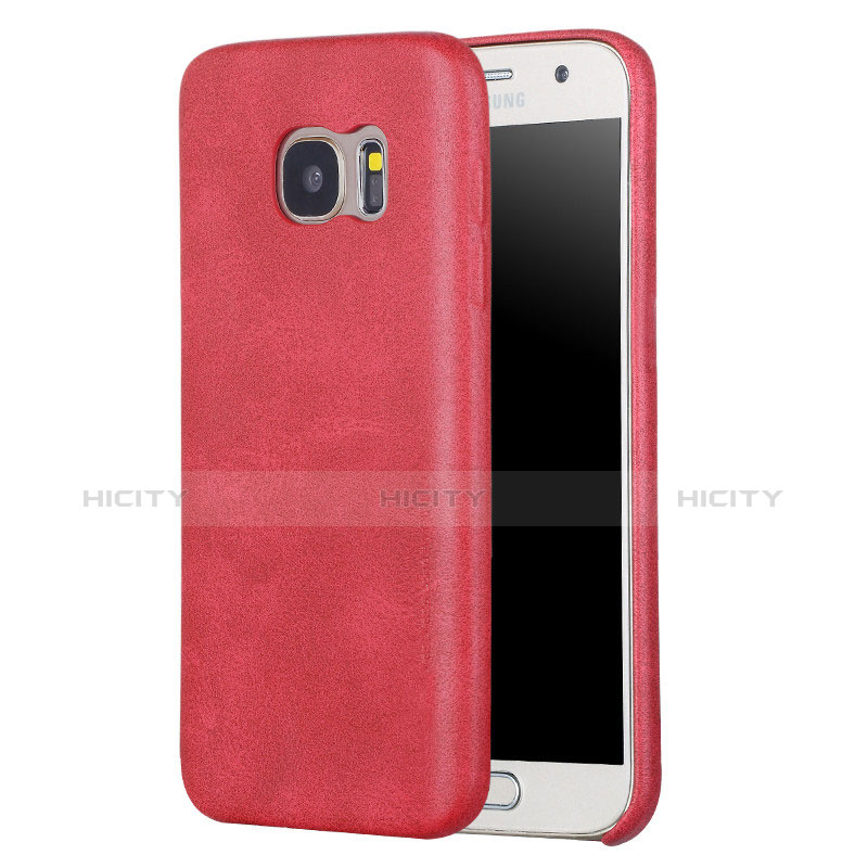 Handyhülle Hülle Luxus Leder Schutzhülle für Samsung Galaxy S7 G930F G930FD Rot