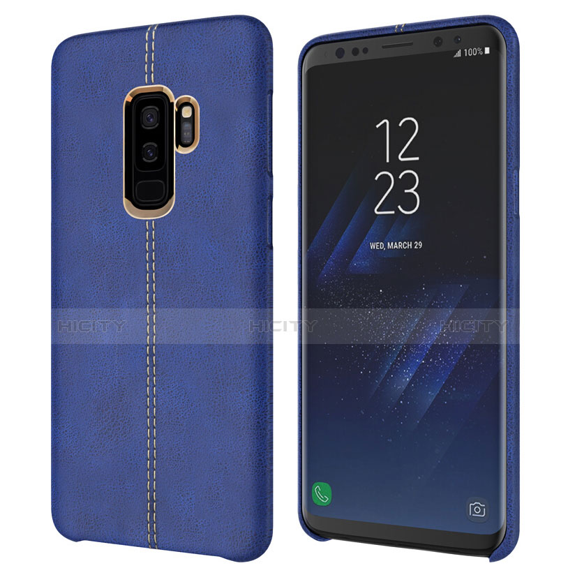 Handyhülle Hülle Luxus Leder Schutzhülle für Samsung Galaxy S9 Plus Blau