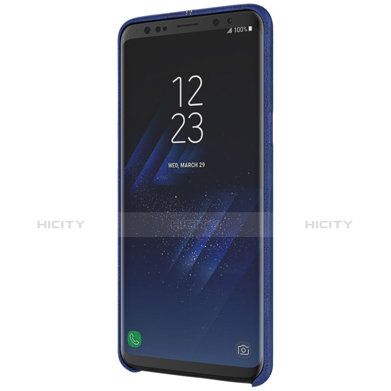 Handyhülle Hülle Luxus Leder Schutzhülle für Samsung Galaxy S9 Plus Blau