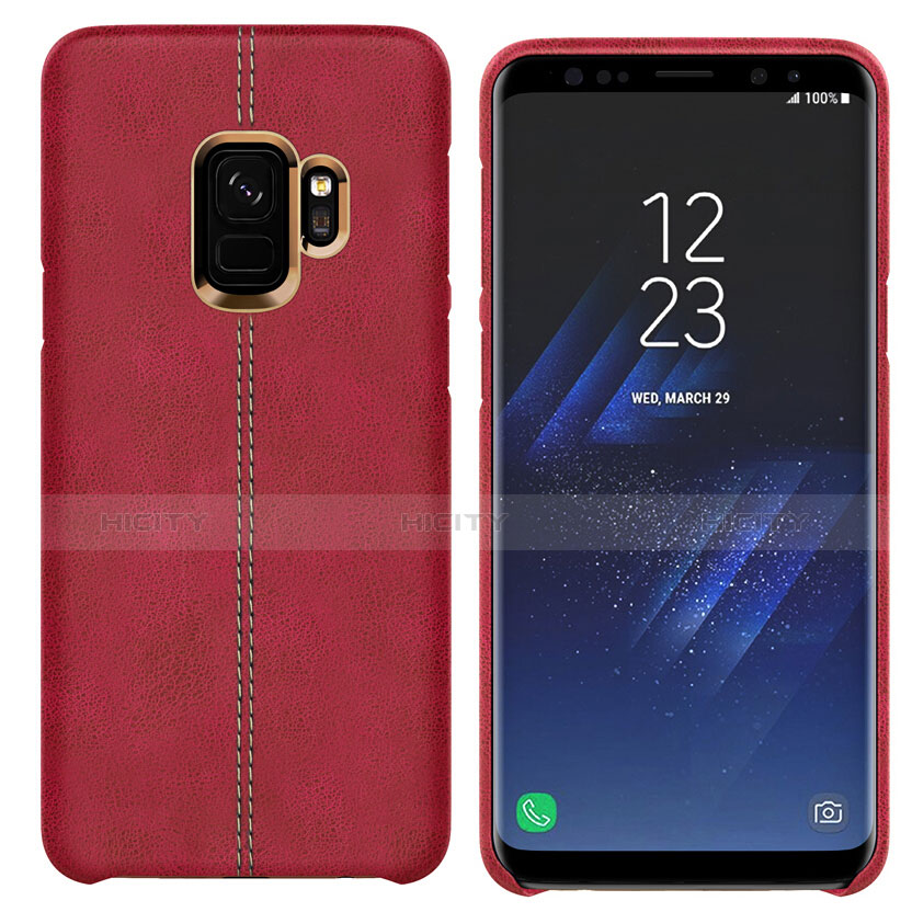 Handyhülle Hülle Luxus Leder Schutzhülle für Samsung Galaxy S9 Rot