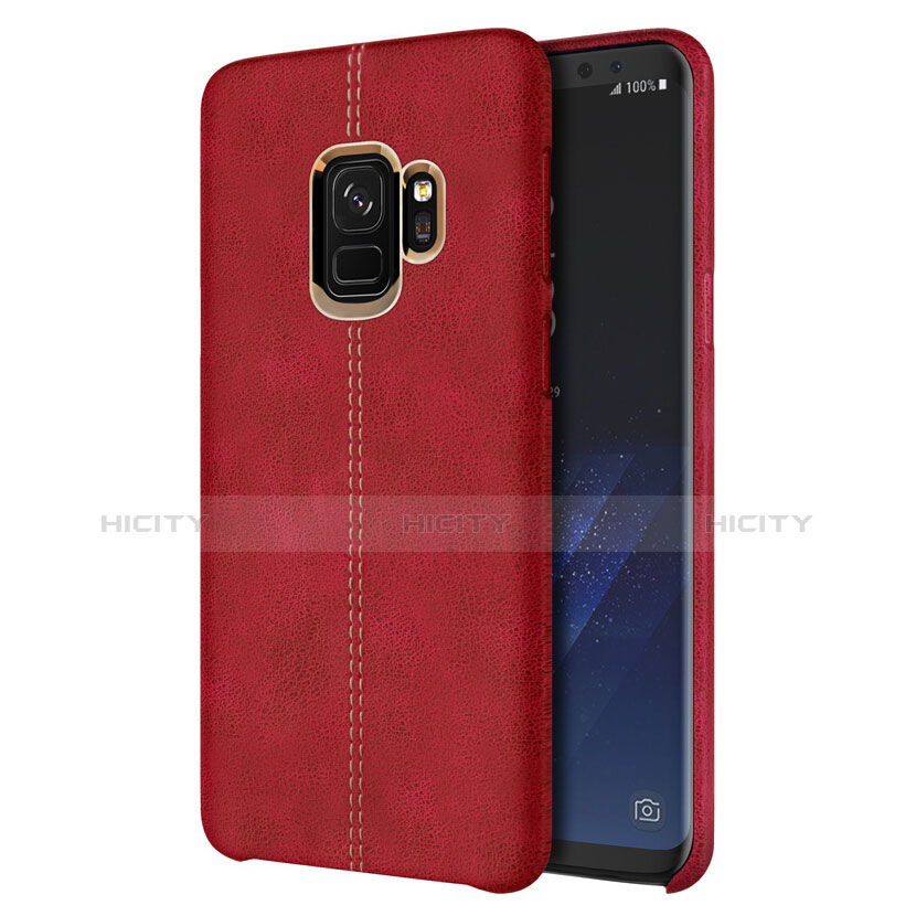 Handyhülle Hülle Luxus Leder Schutzhülle für Samsung Galaxy S9 Rot