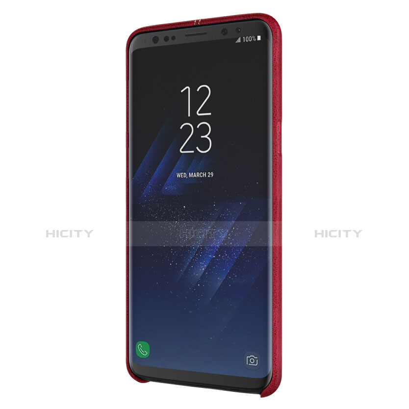 Handyhülle Hülle Luxus Leder Schutzhülle für Samsung Galaxy S9 Rot