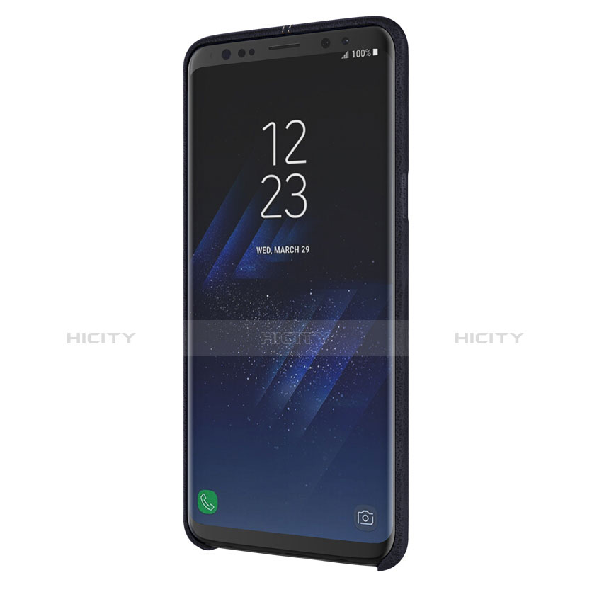 Handyhülle Hülle Luxus Leder Schutzhülle für Samsung Galaxy S9 Schwarz