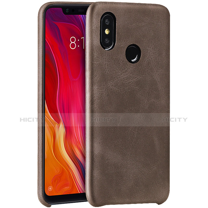 Handyhülle Hülle Luxus Leder Schutzhülle für Xiaomi Mi 8 Braun