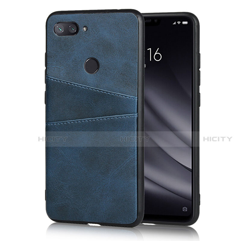 Handyhülle Hülle Luxus Leder Schutzhülle für Xiaomi Mi 8 Lite Blau