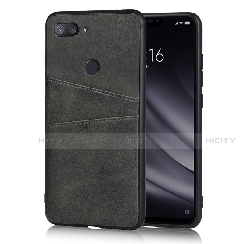 Handyhülle Hülle Luxus Leder Schutzhülle für Xiaomi Mi 8 Lite Schwarz