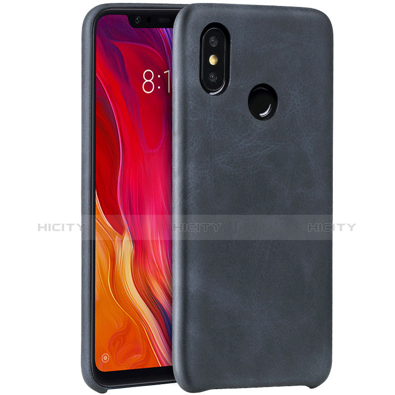 Handyhülle Hülle Luxus Leder Schutzhülle für Xiaomi Mi 8 Schwarz