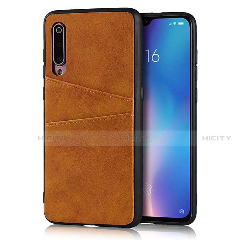 Handyhülle Hülle Luxus Leder Schutzhülle für Xiaomi Mi 9 Lite Orange