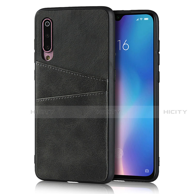 Handyhülle Hülle Luxus Leder Schutzhülle für Xiaomi Mi 9 Schwarz