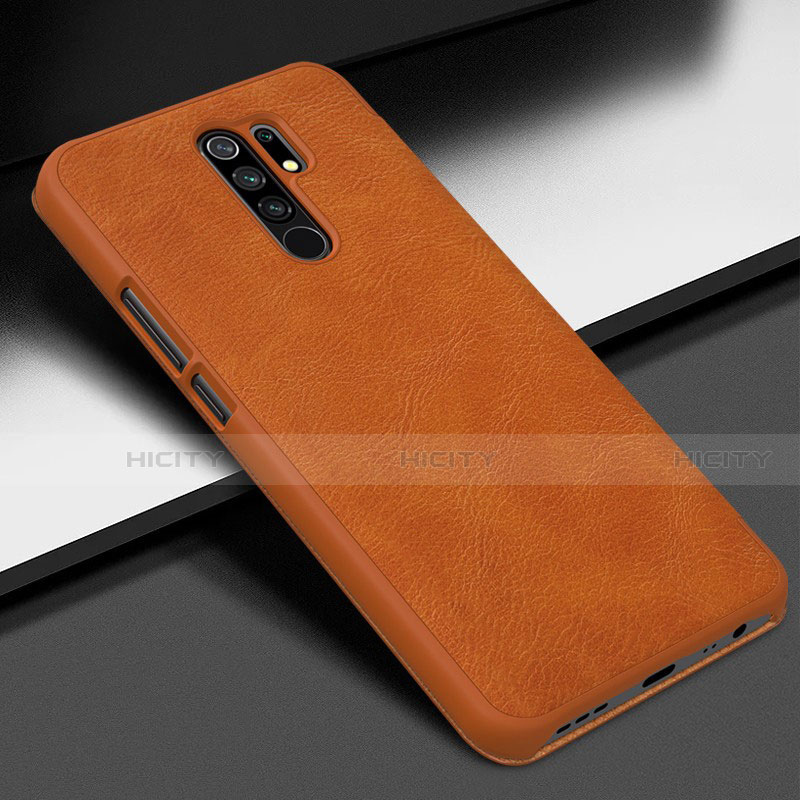 Handyhülle Hülle Luxus Leder Schutzhülle für Xiaomi Redmi 9 Orange