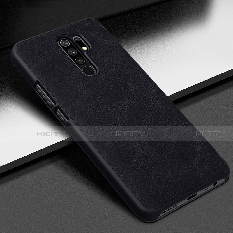 Handyhülle Hülle Luxus Leder Schutzhülle für Xiaomi Redmi 9 Schwarz