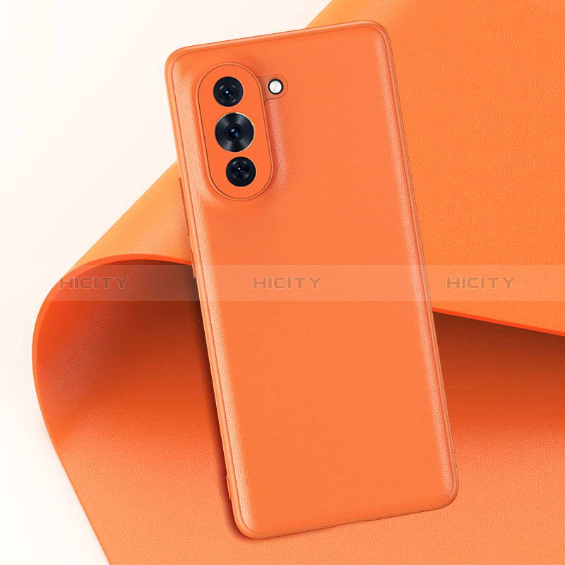 Handyhülle Hülle Luxus Leder Schutzhülle GS1 für Huawei Nova 10 Pro Orange Plus