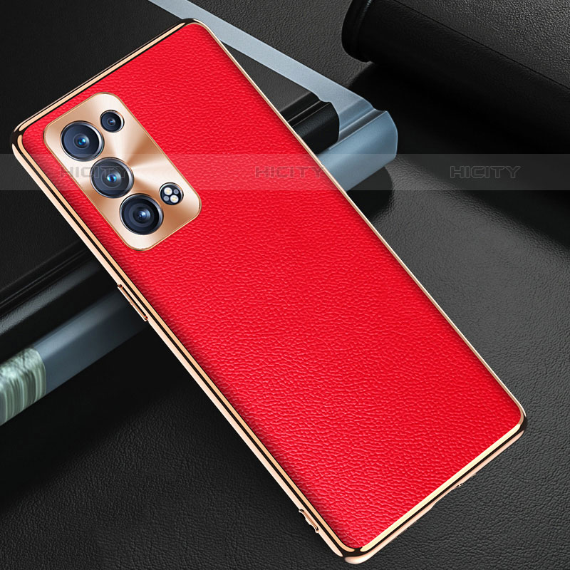 Handyhülle Hülle Luxus Leder Schutzhülle GS1 für Oppo Reno6 Pro+ Plus 5G Rot Plus