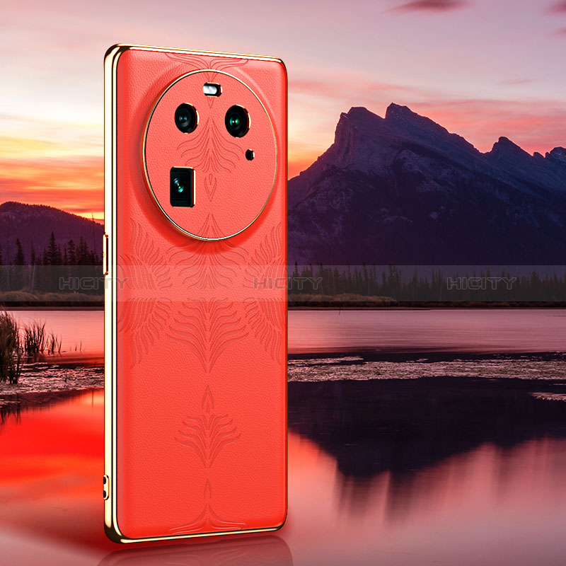 Handyhülle Hülle Luxus Leder Schutzhülle GS3 für Oppo Find X6 5G Orange